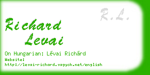 richard levai business card